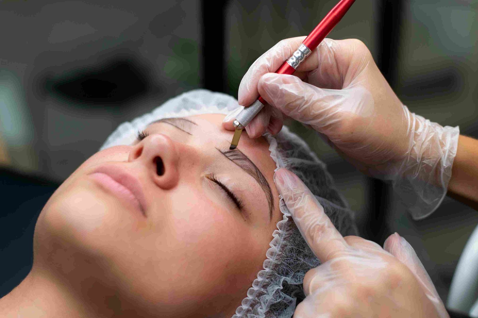 beautician doing microblading procedure young woman 11zon
